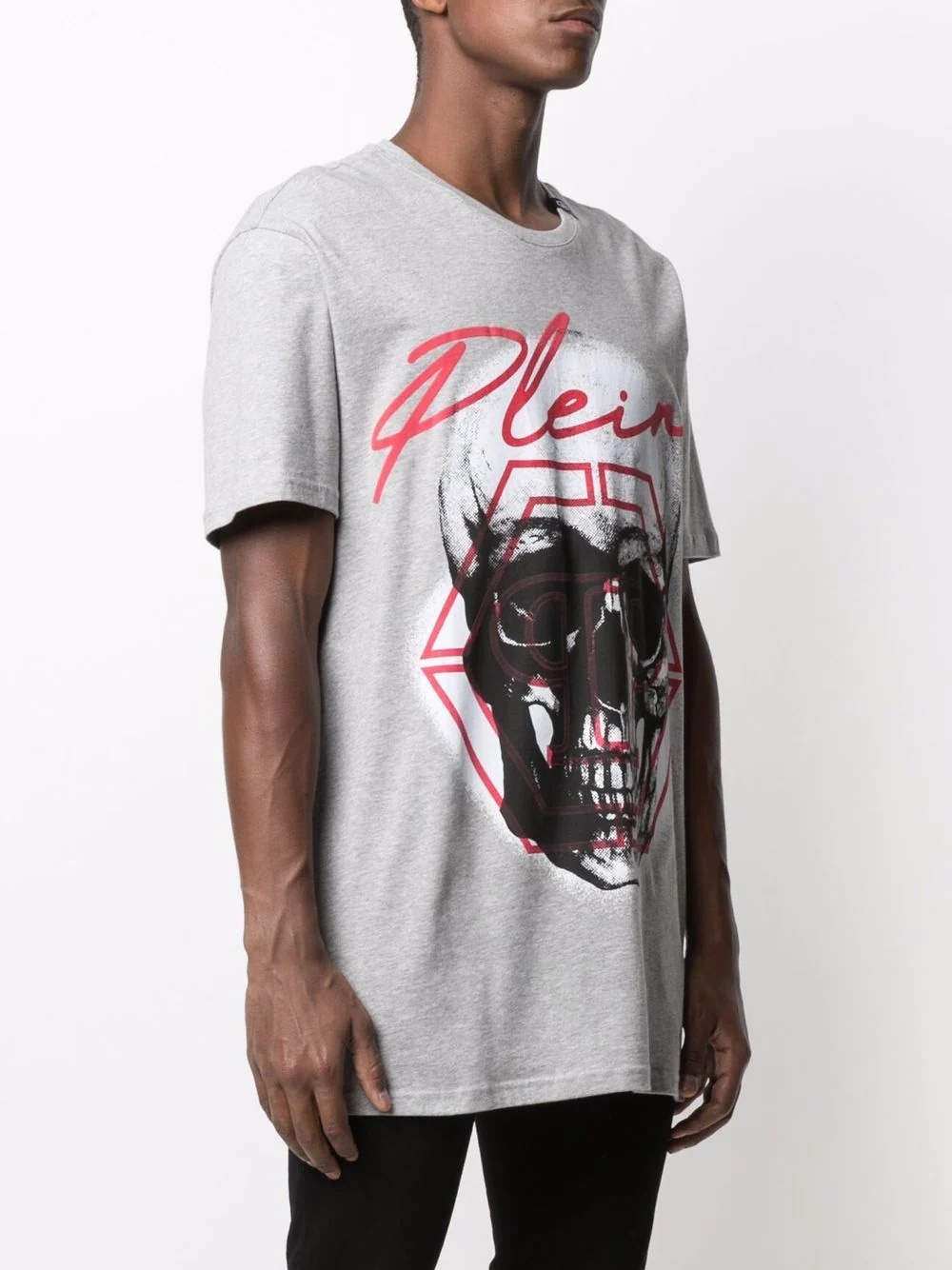 skull-print logo T-shirt - 3