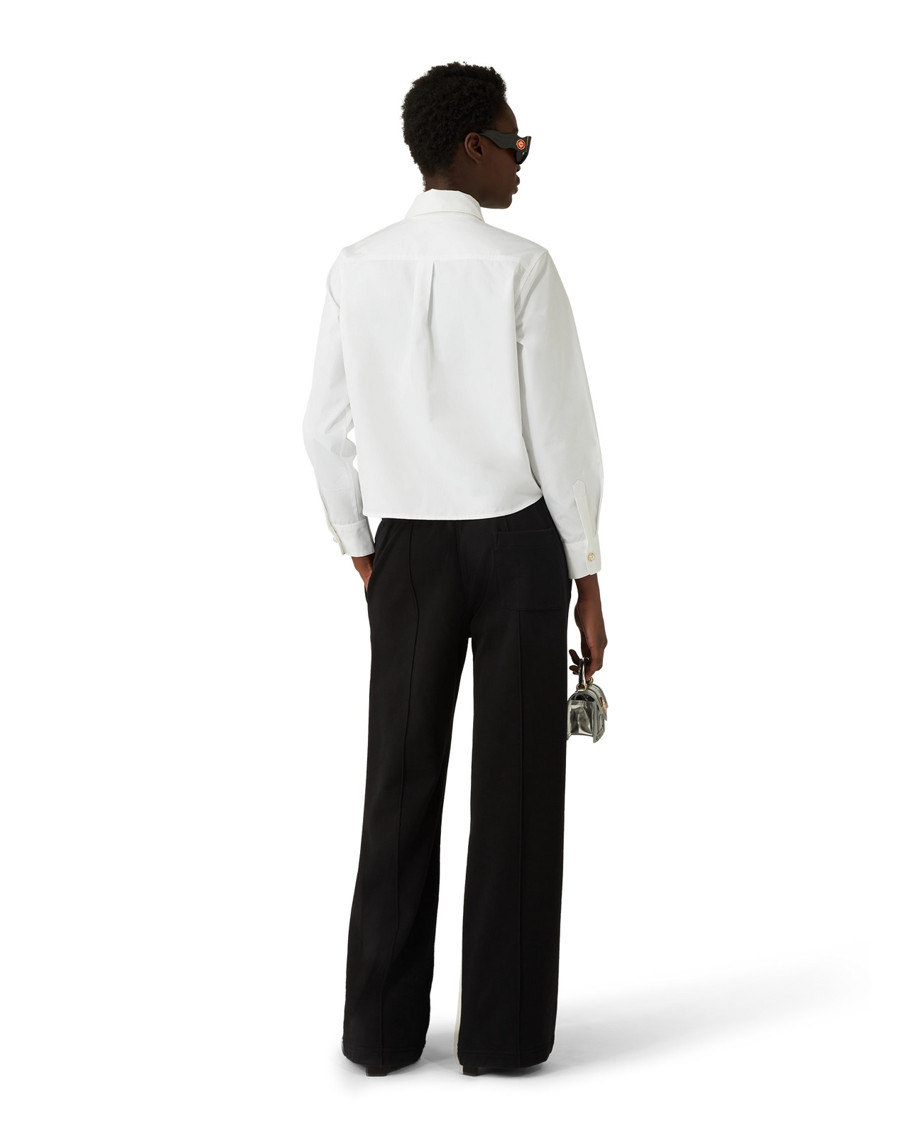 Pearl Diamond Patch Cotton Shirt | Casablanca Paris - 3