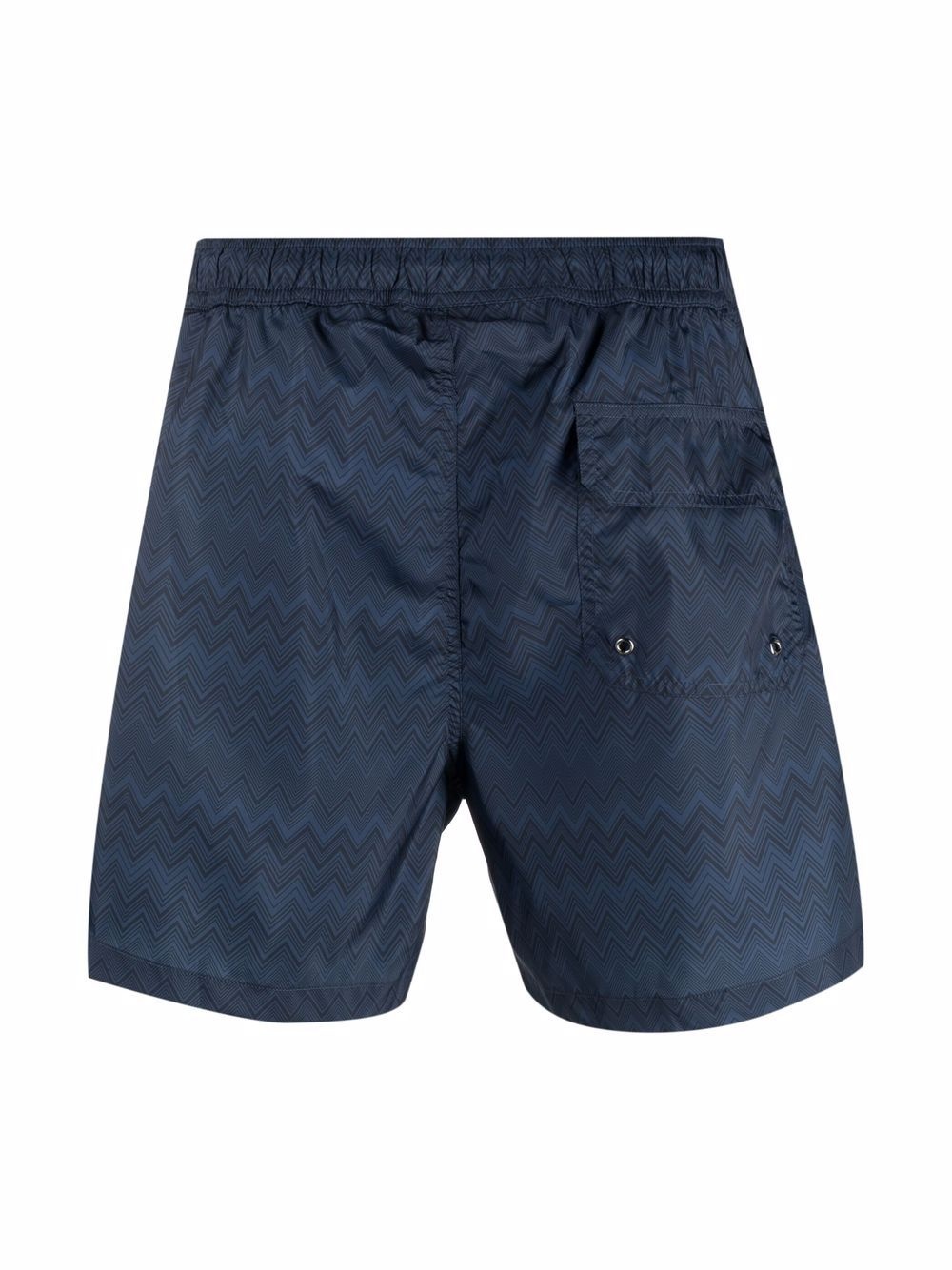 zigzag-pattern swim shorts - 2