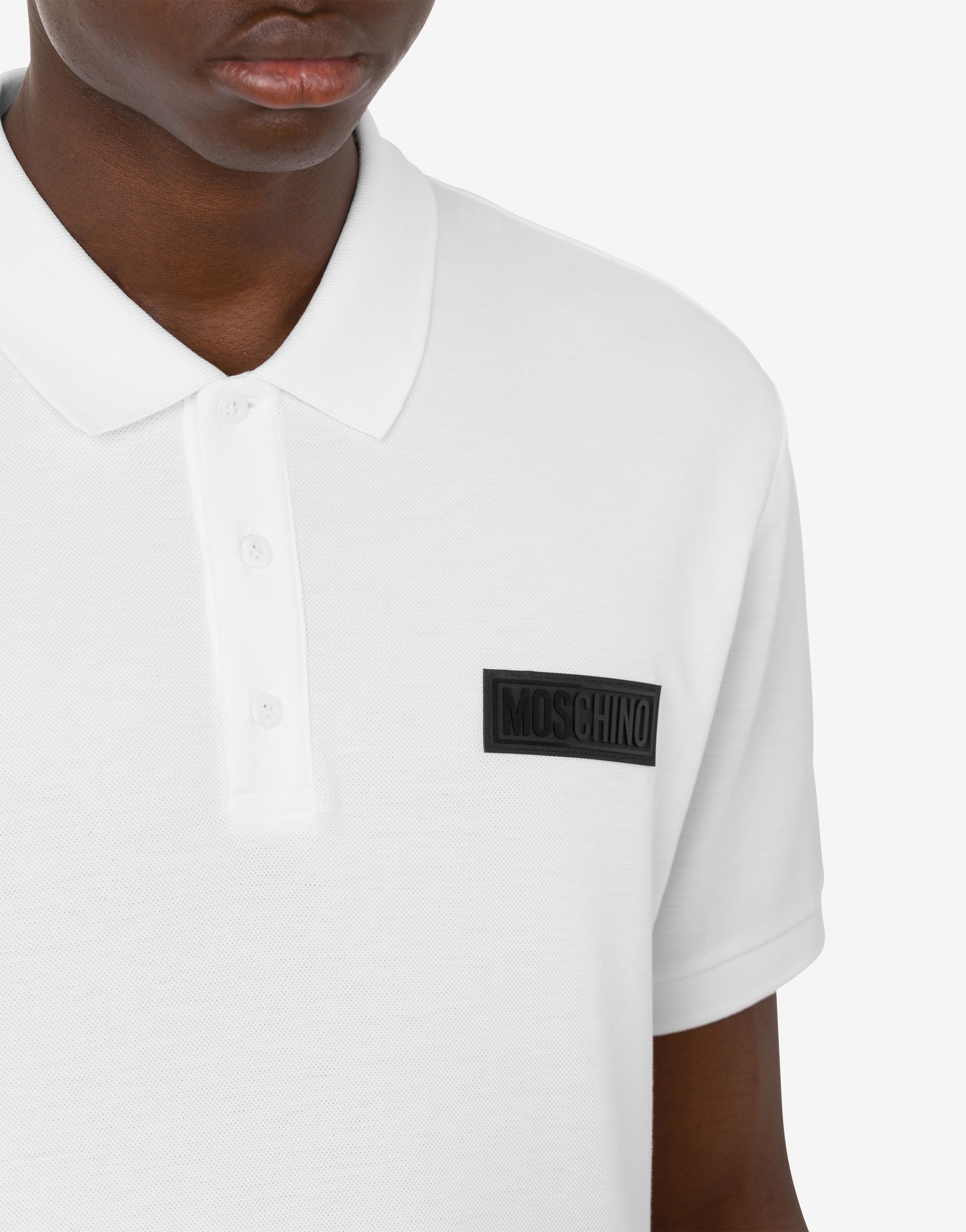 RUBBER LOGO PIQUÉ POLO SHIRT - 4