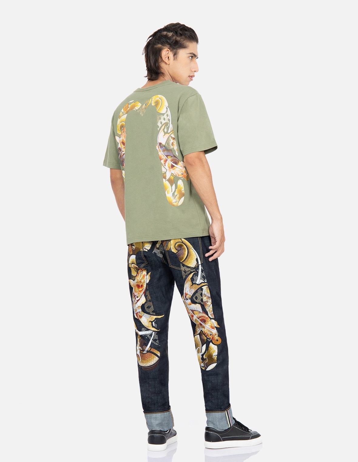TATTOO KOI DAICOCK EMBROIDERY CARROT-FIT JEANS #2017 - 3