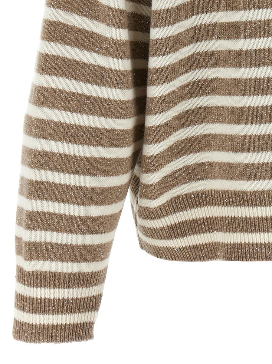 Brunello Cucinelli Sequin Striped Sweater - 4