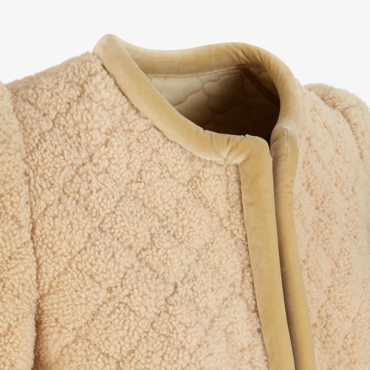 Beige shearling jacket - 3