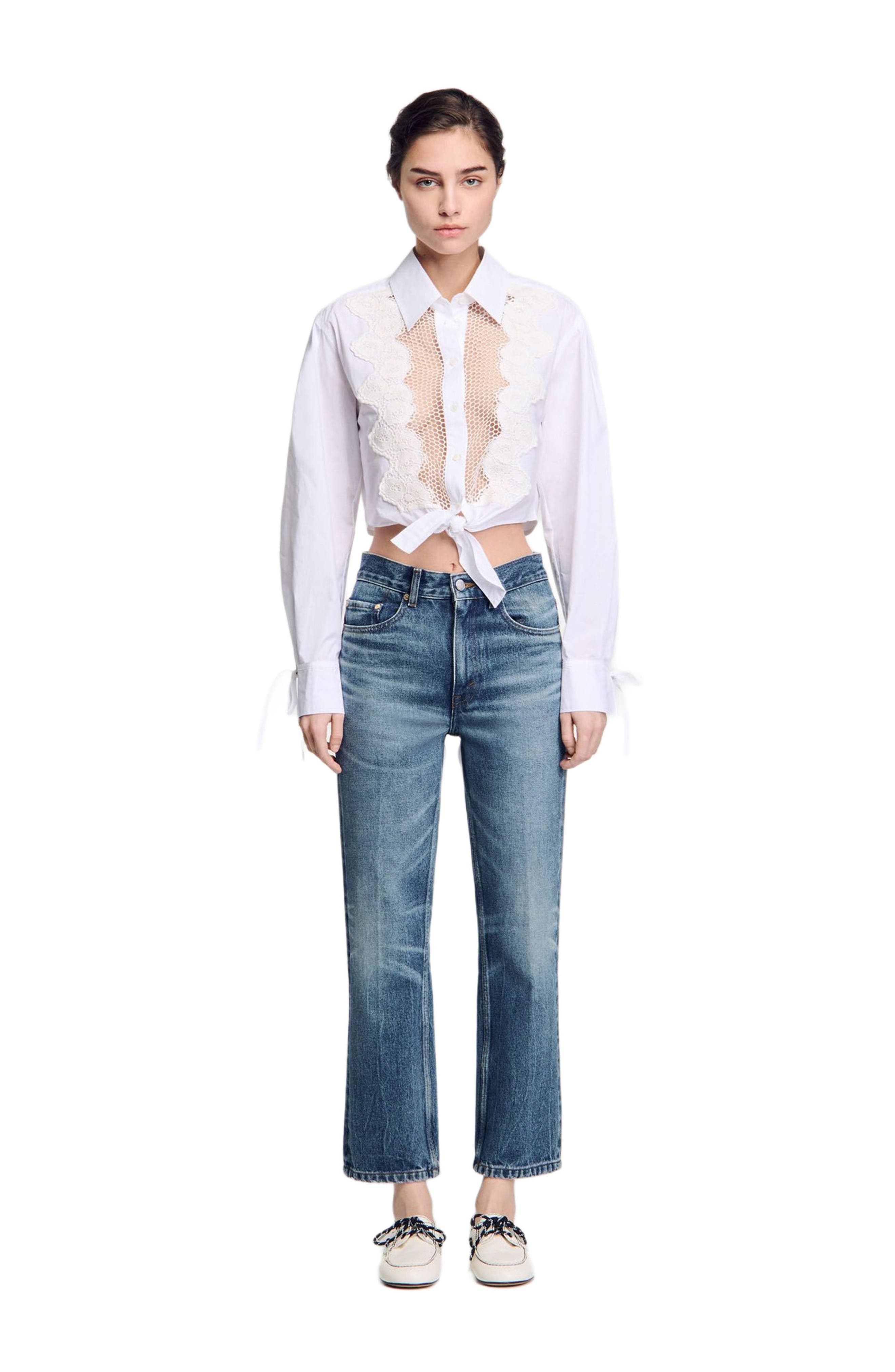 SANDRO Faded jeans in Blue Jean at Nordstrom - 2