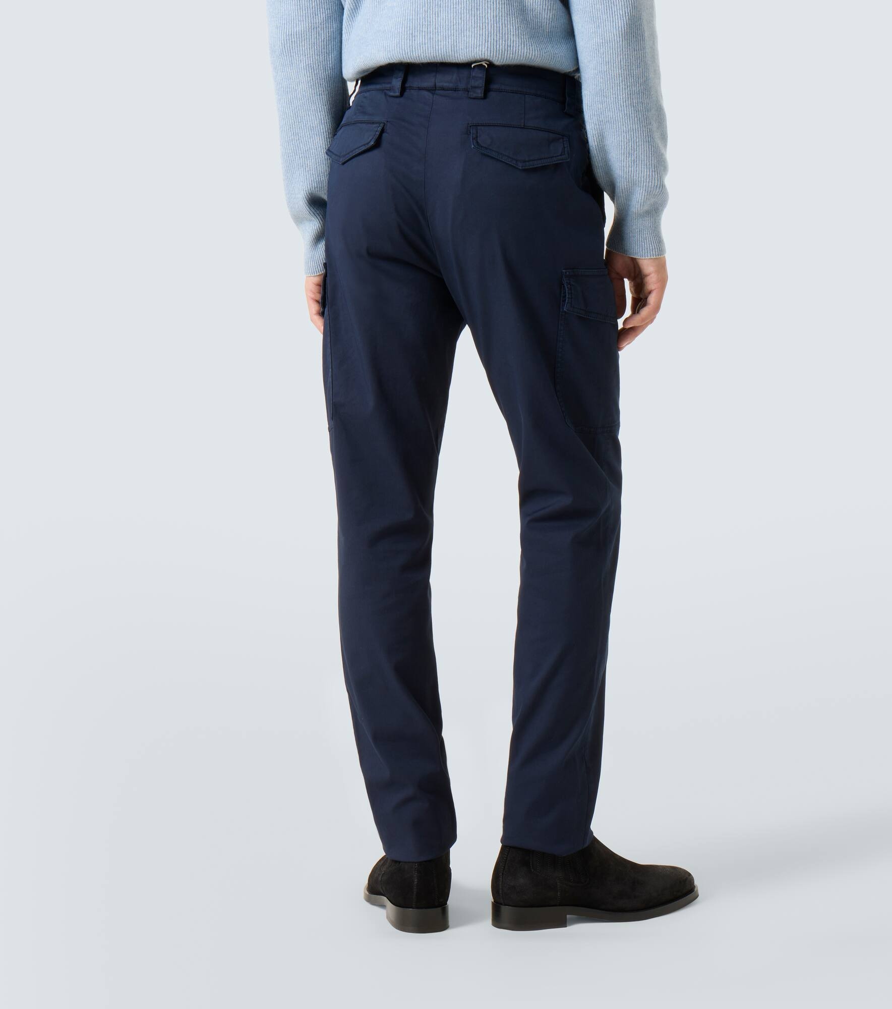 Cotton-blend slim pants - 4