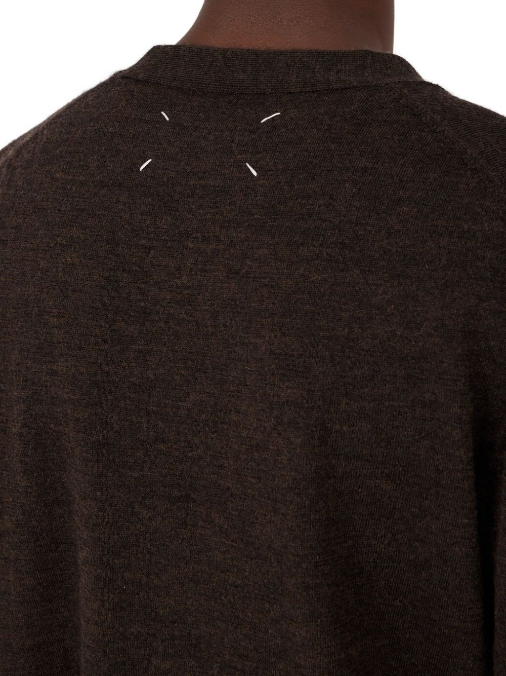 elbow-patch wool cardigan - 6