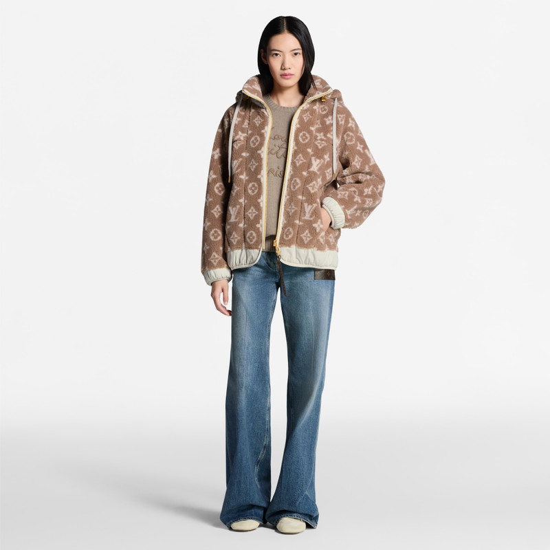 Monogram Fleece Hooded Jacket 7