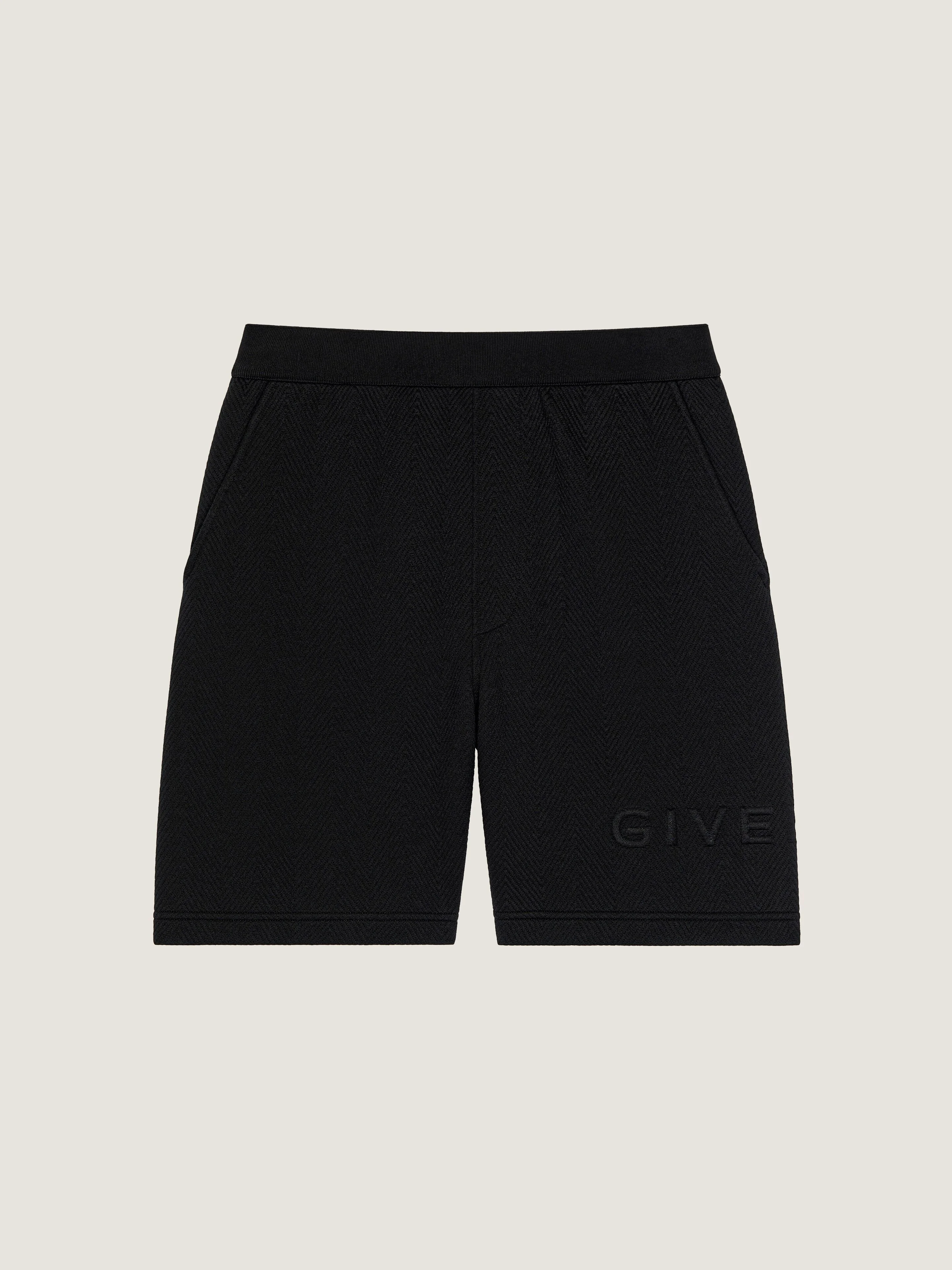 HERRINGBONE BERMUDA SHORTS WITH GIVENCHY JACQUARD - 1