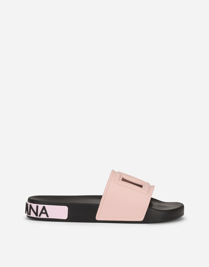Rubber beachwear sliders with DG logo 1