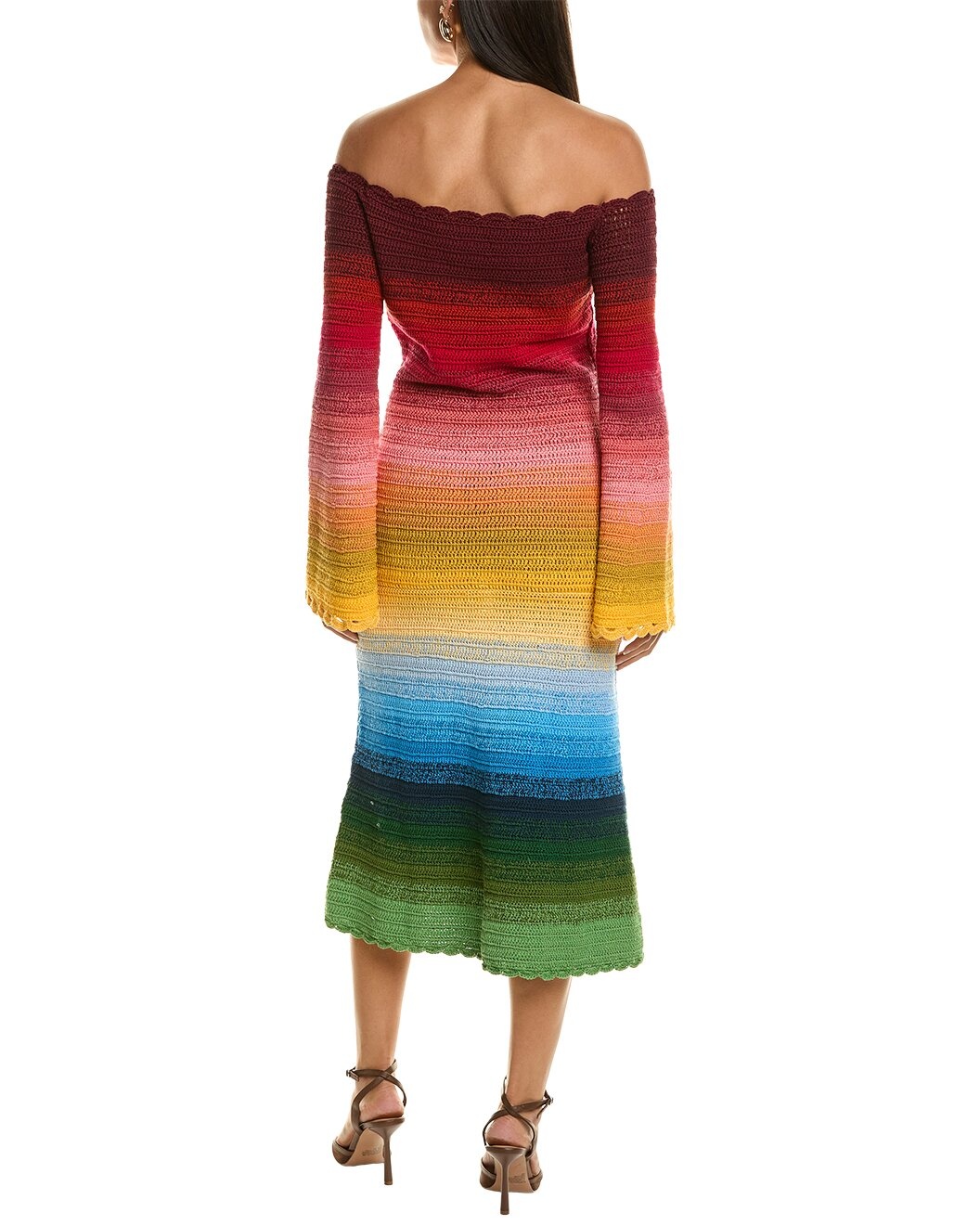Oscar de la Renta Rainbow Ombre Sweaterdress - 2