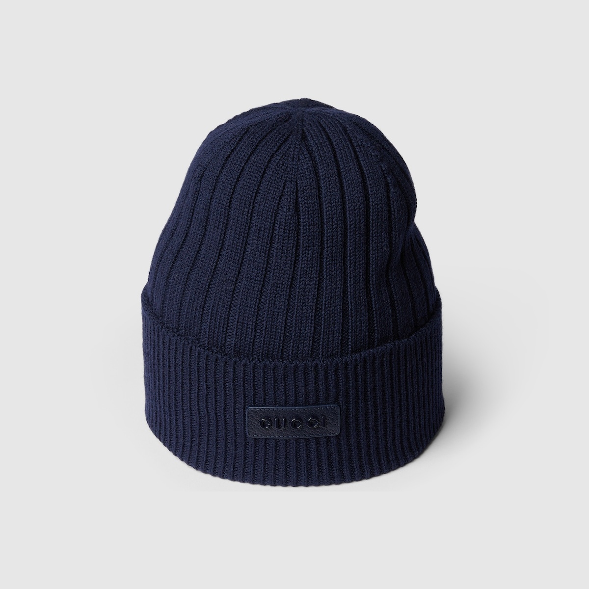 Rib knit wool hat - 1