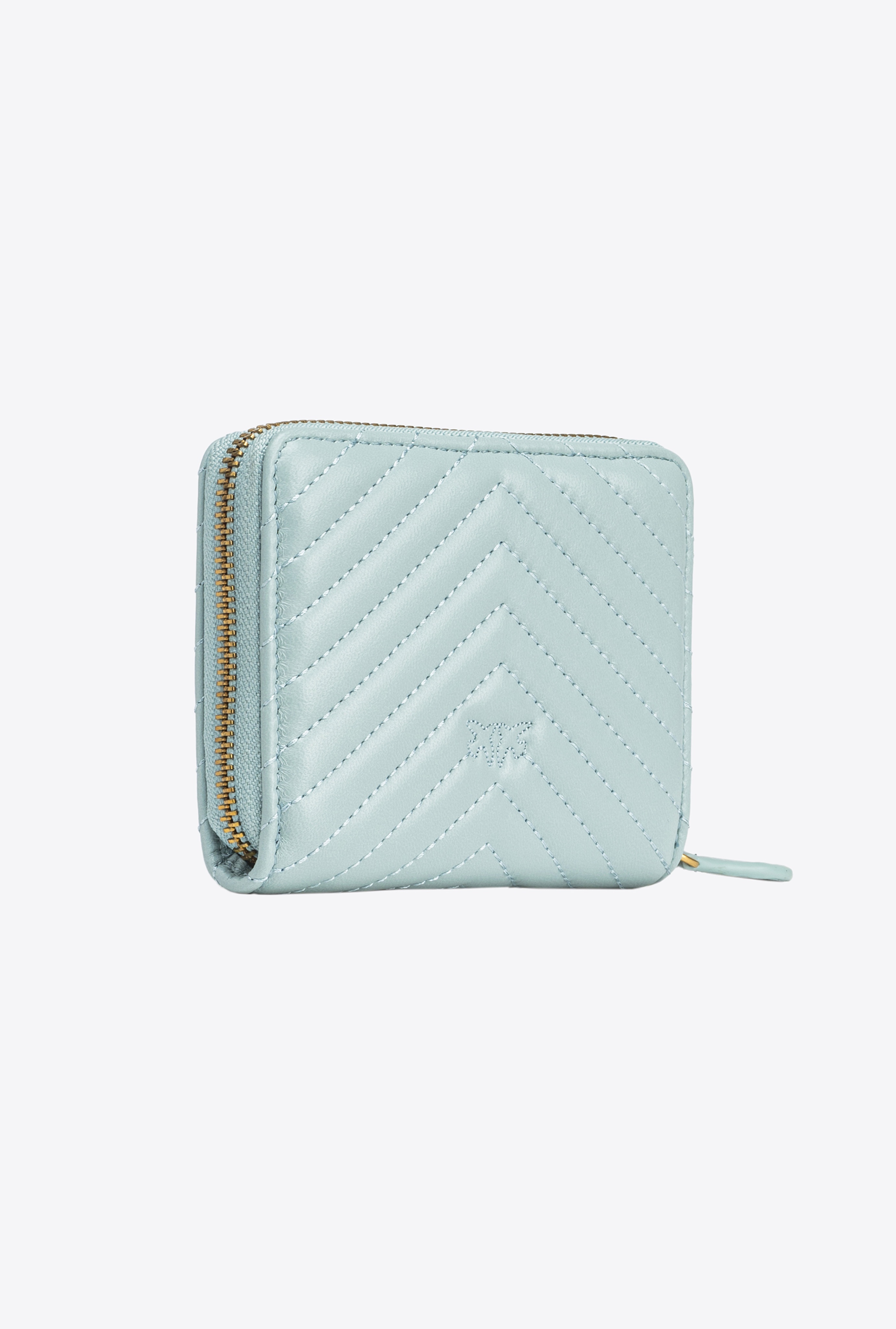 SQUARE QUILTED NAPPA LEATHER ZIP-AROUND PURSE - 2