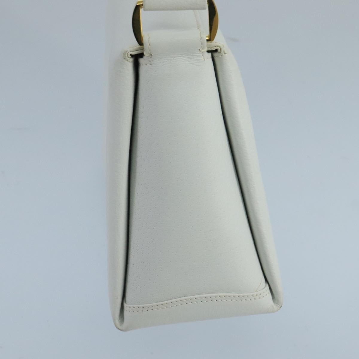 GUCCI Hand Bag Leather White Gold - 3