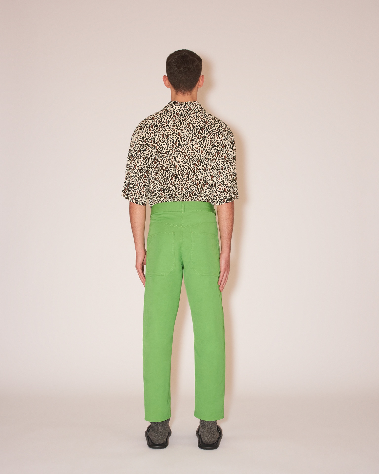 JASPER - Cropped straight-leg jeans - Green - 4