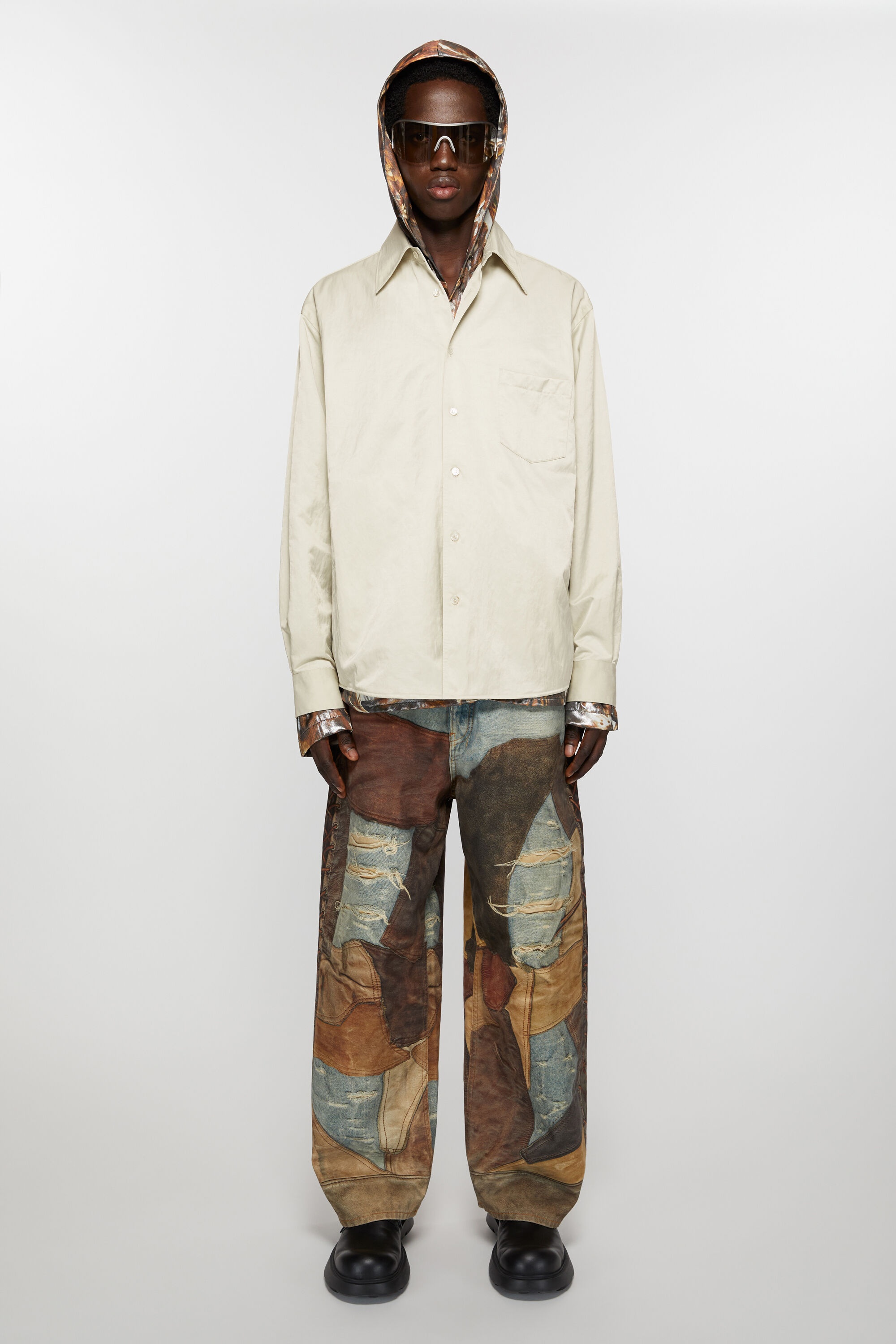 Nylon overshirt - Ivory white - 2