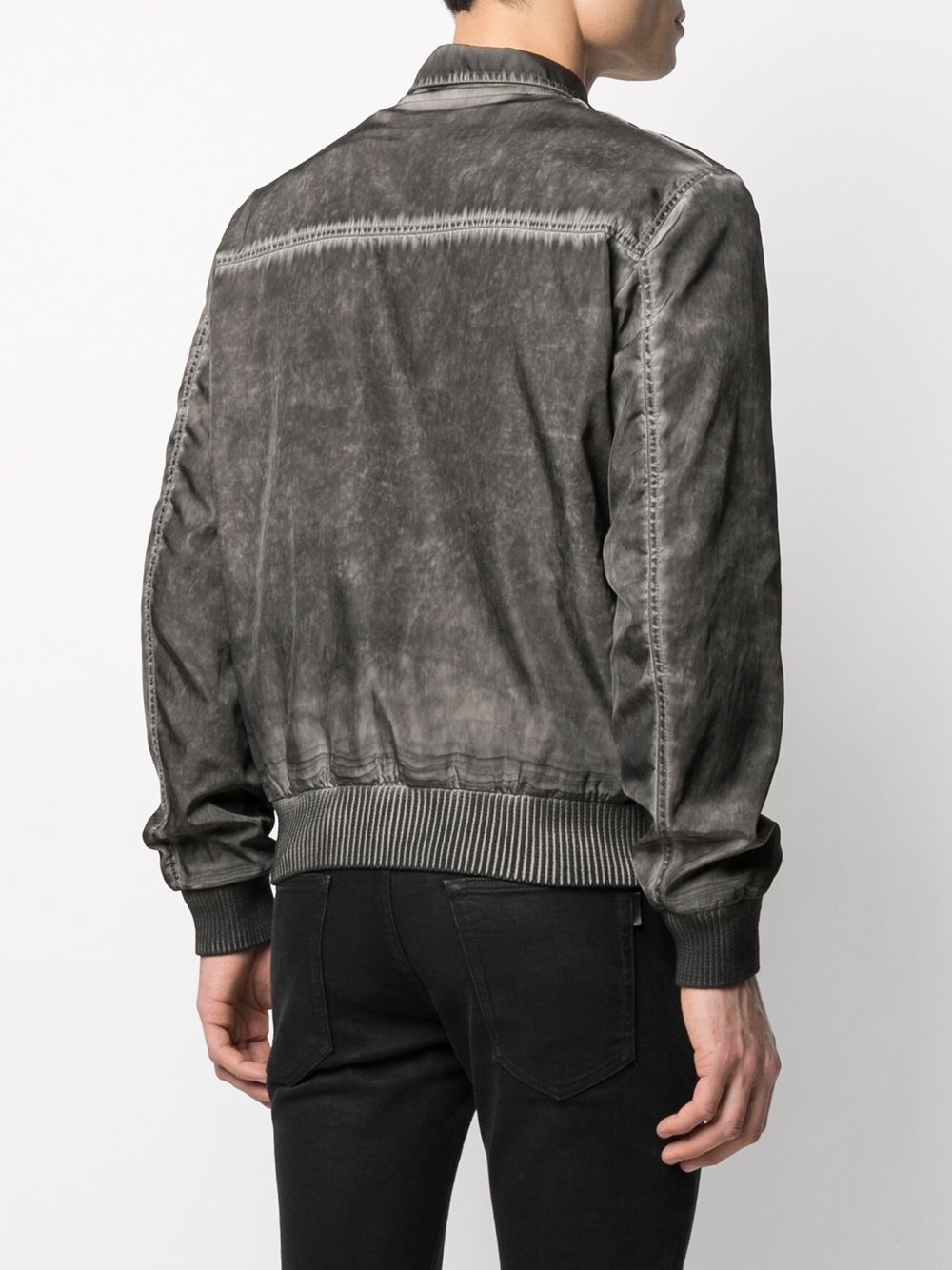 faded-effect zipped jacket - 4