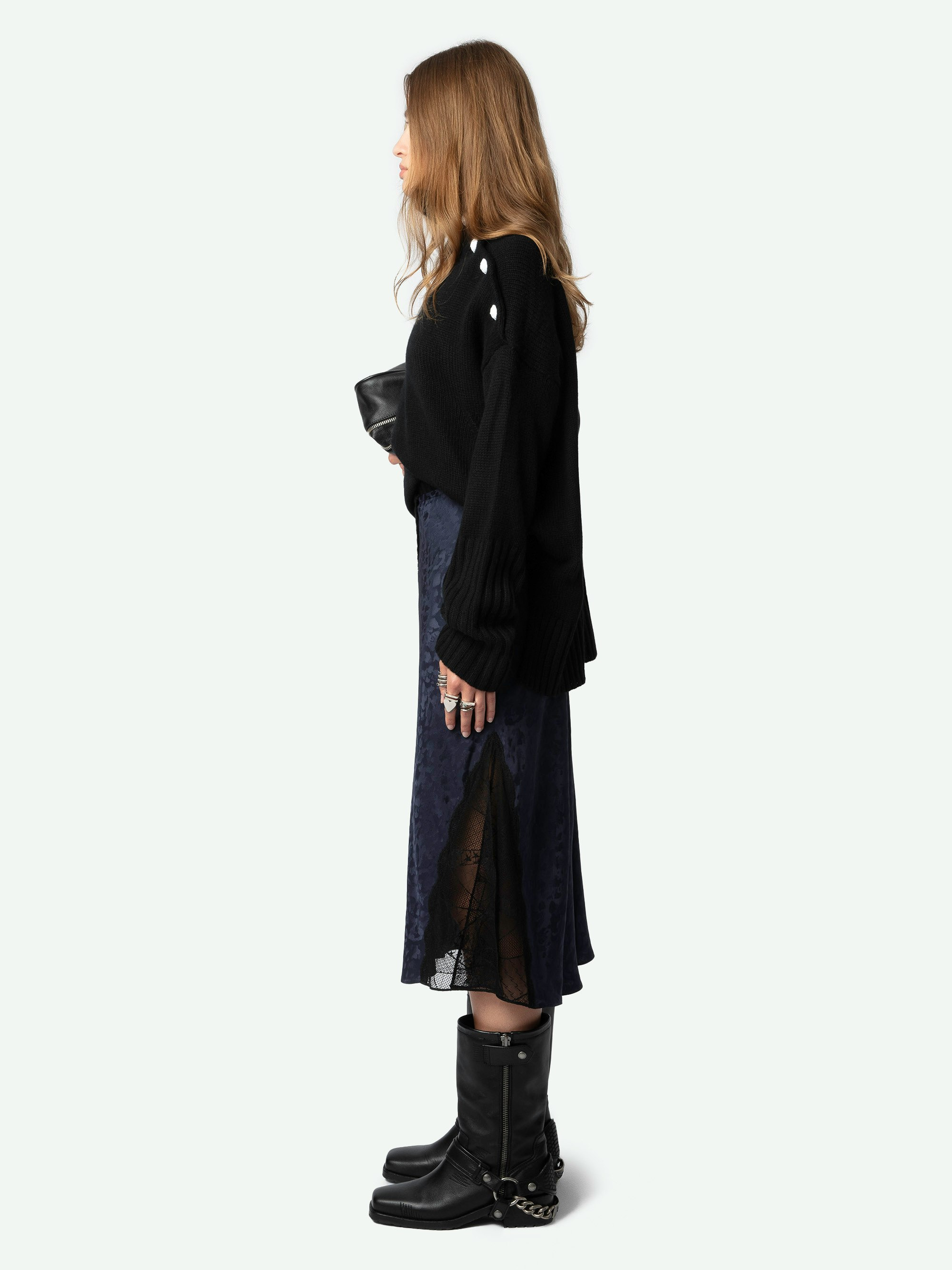 Jayla Leopard Silk Jacquard Skirt - 5