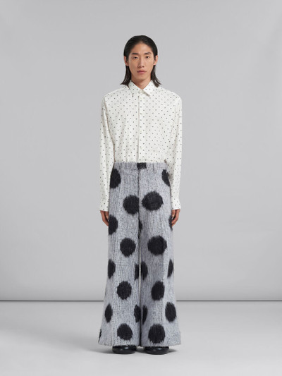 Marni WHITE MOHAIR TROUSERS WITH MAXI POLKA DOTS outlook