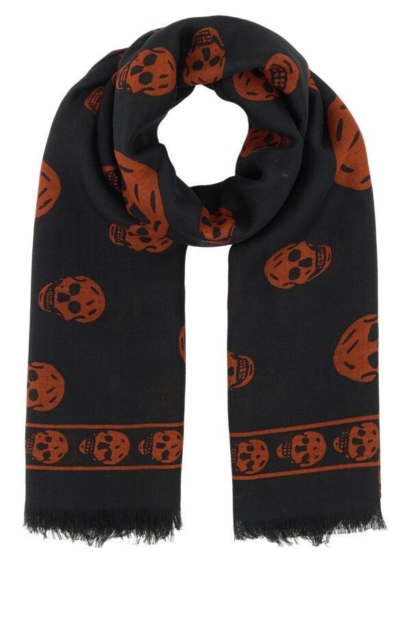 マフラー ALEXANDER MCQUEEN Printed Modal Blend Foulard Alexander McQueen Printed modal blend foulard