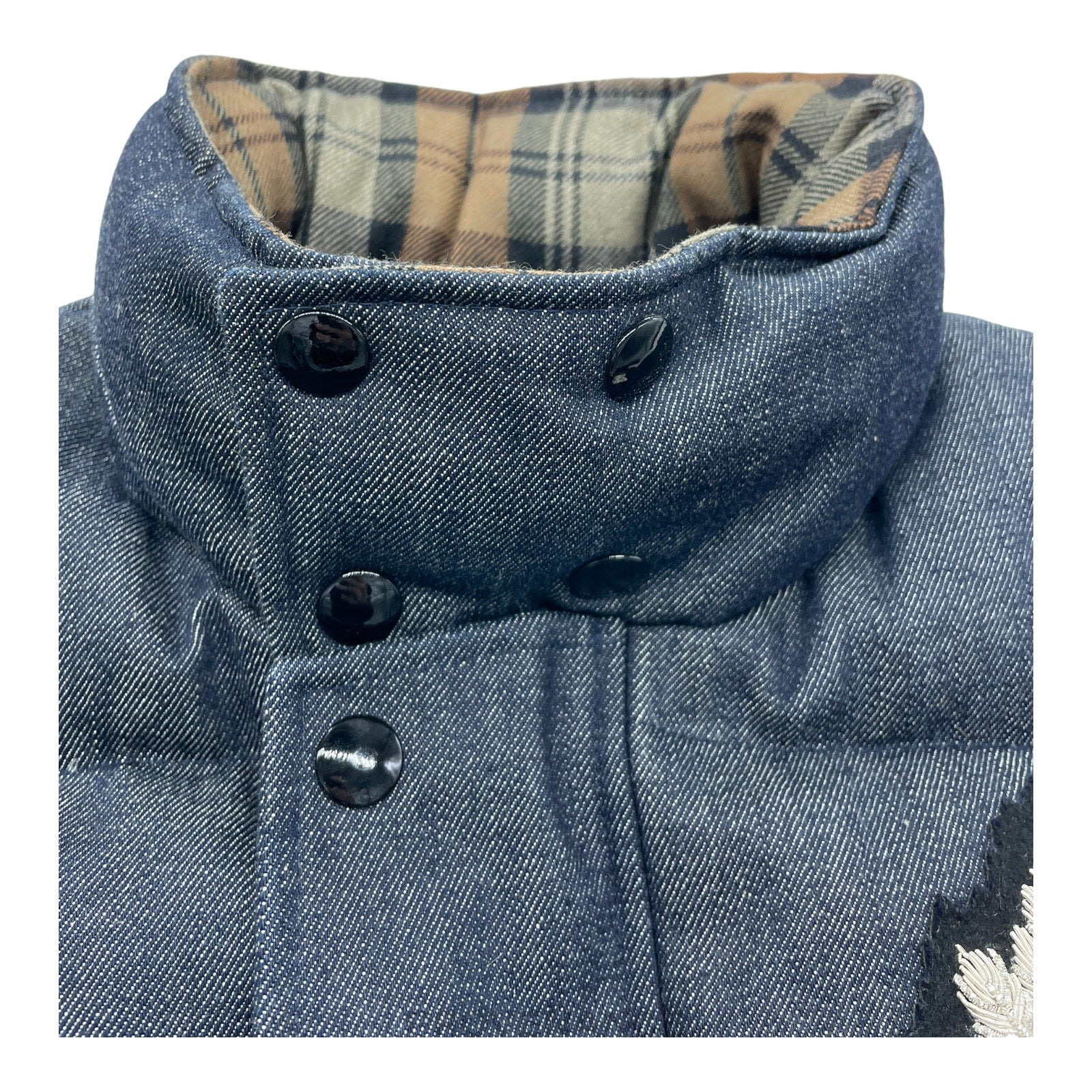 Balenciaga Embroidered Down Vest - Denim - 4