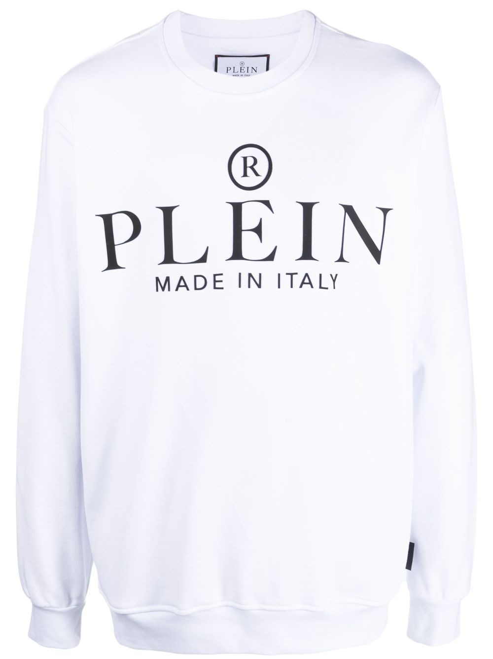 logo-print cotton sweatshirt - 1