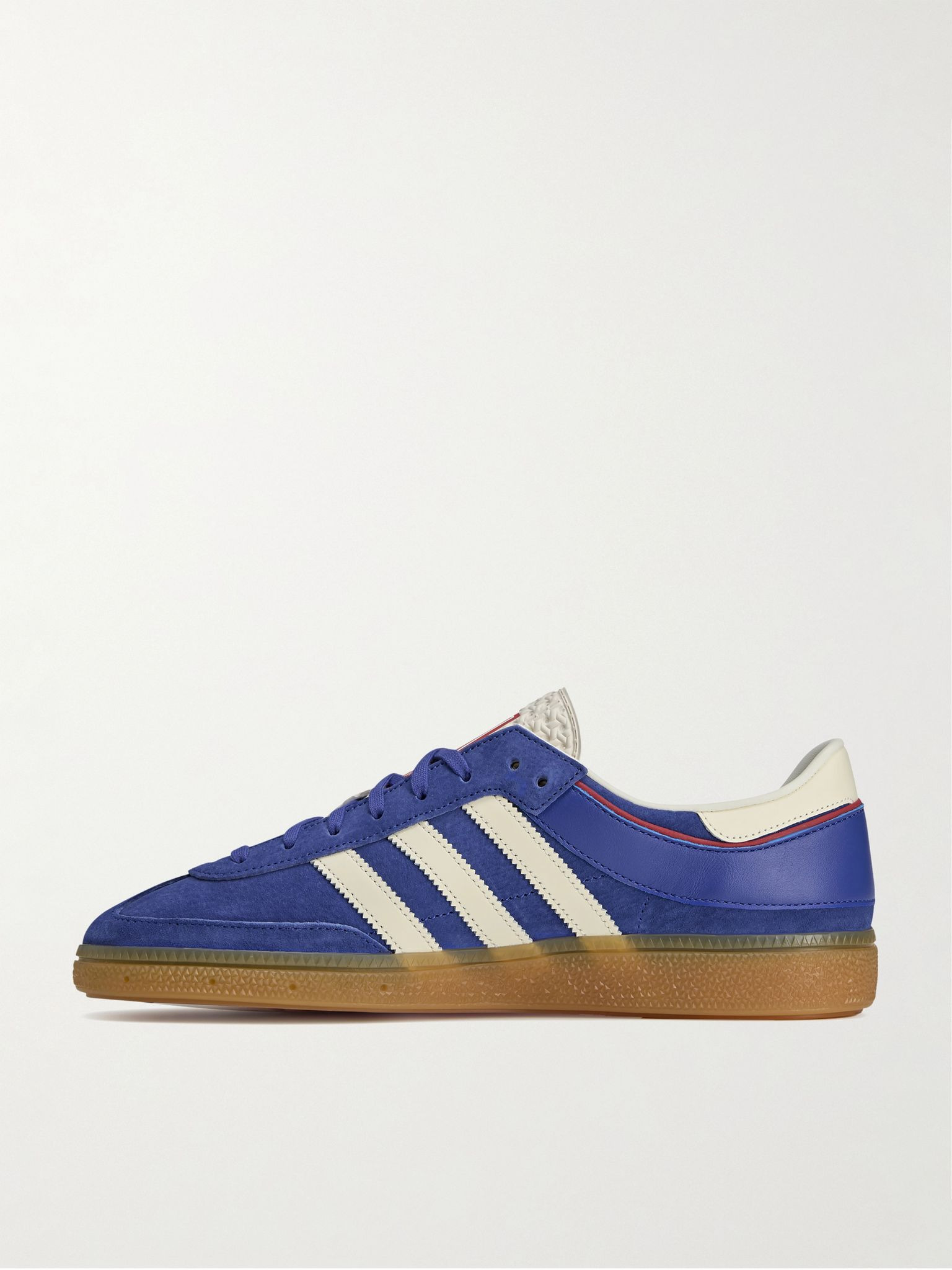 Handball Cup SPZL Leather-Trimmed Suede Sneakers Blue - 4