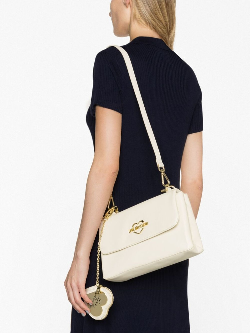 logo-lettering faux leather tote bag 3