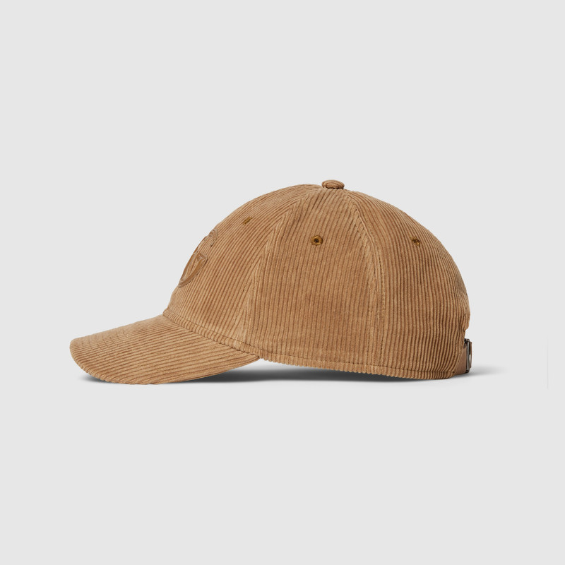 GUCCI Velvet baseball hat with embroidery outlook