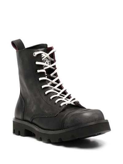 Diesel logo plaque combat boots outlook