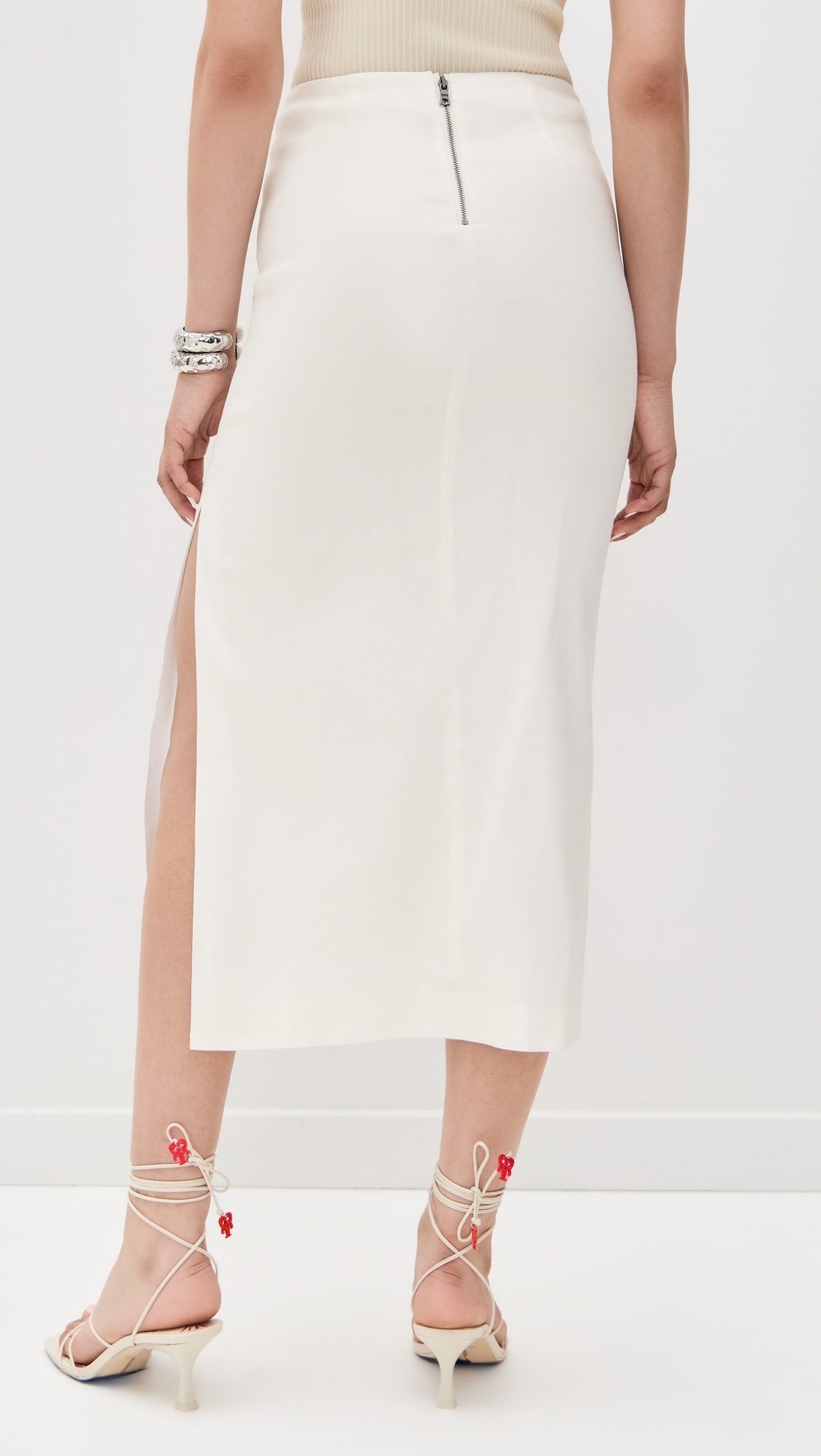 Maeve Slip Skirt with Slit - 2