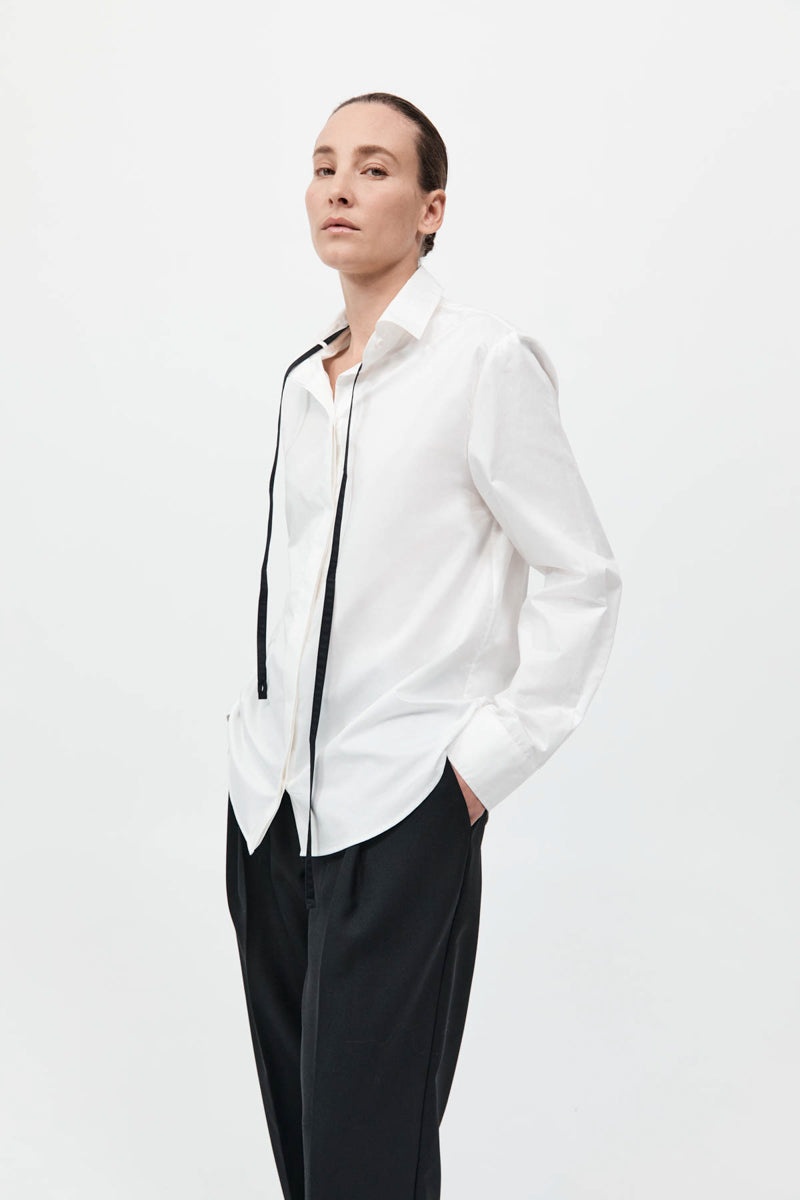 Detachable Tie Shirt - White - 3