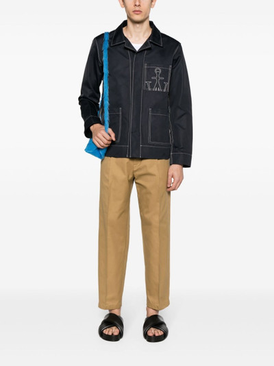 JW Anderson JW Anchor-embroidered shirt jacket outlook