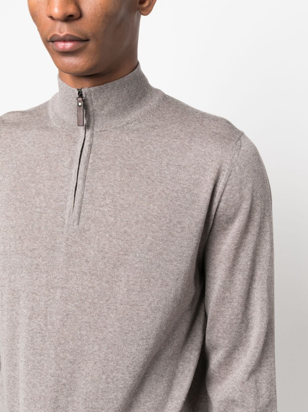 zip-detail merino jumper - 5