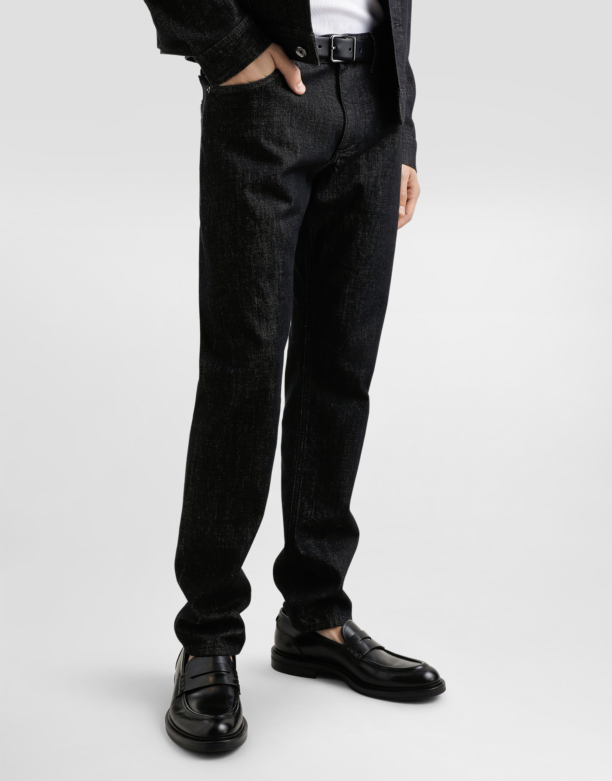 Regular-fit cotton jeans with tag - 4