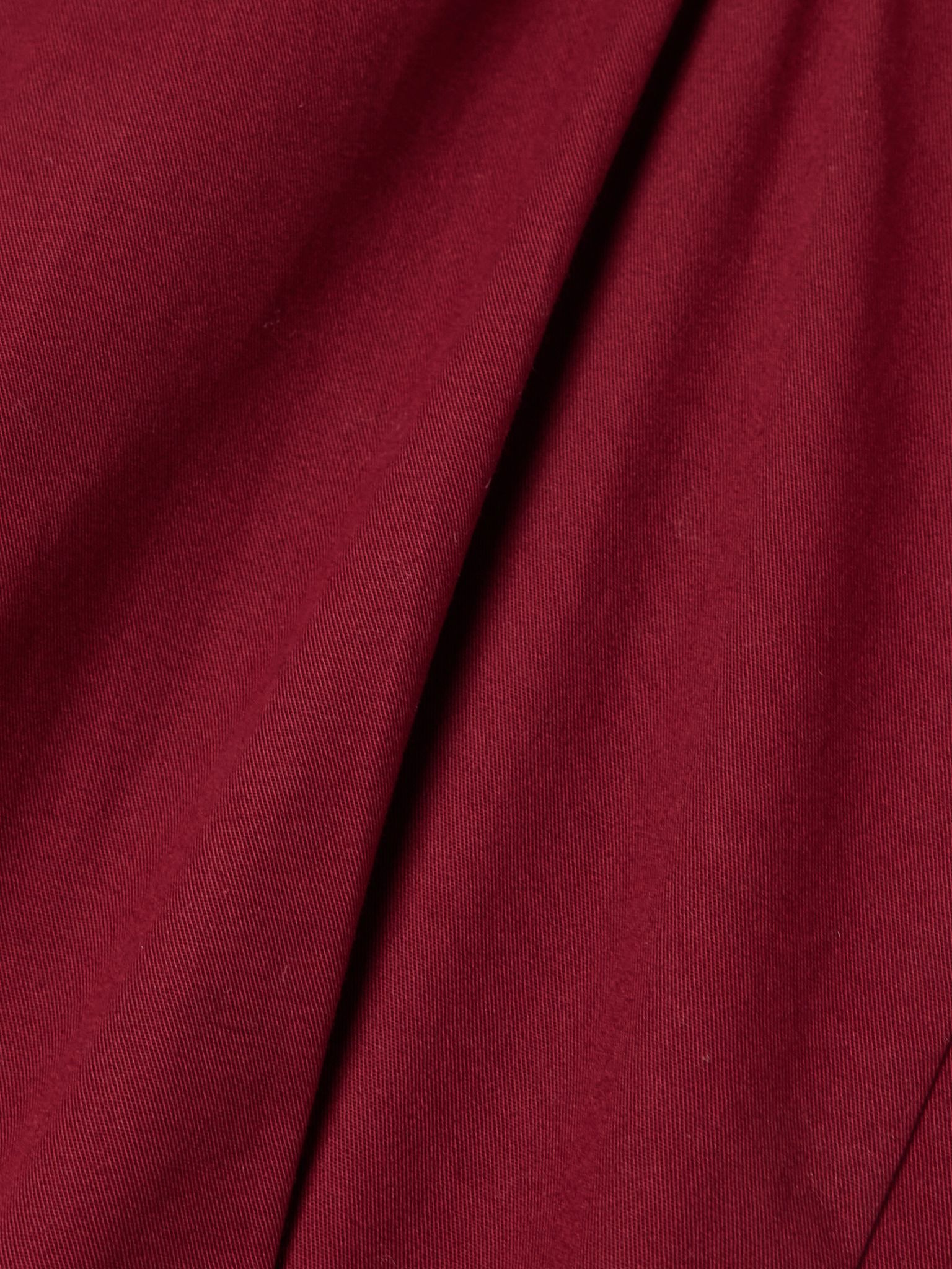 Ainsley pleated brushed cotton-blend twill midi dress Claret - 4