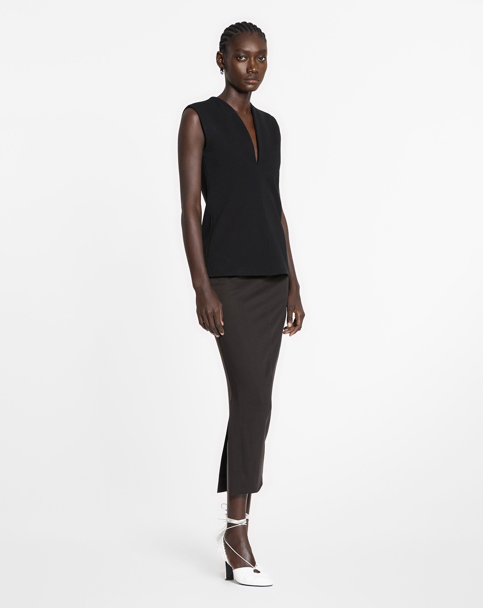JERSEY TOP WITH A PLUNGING NECKLINE - 2