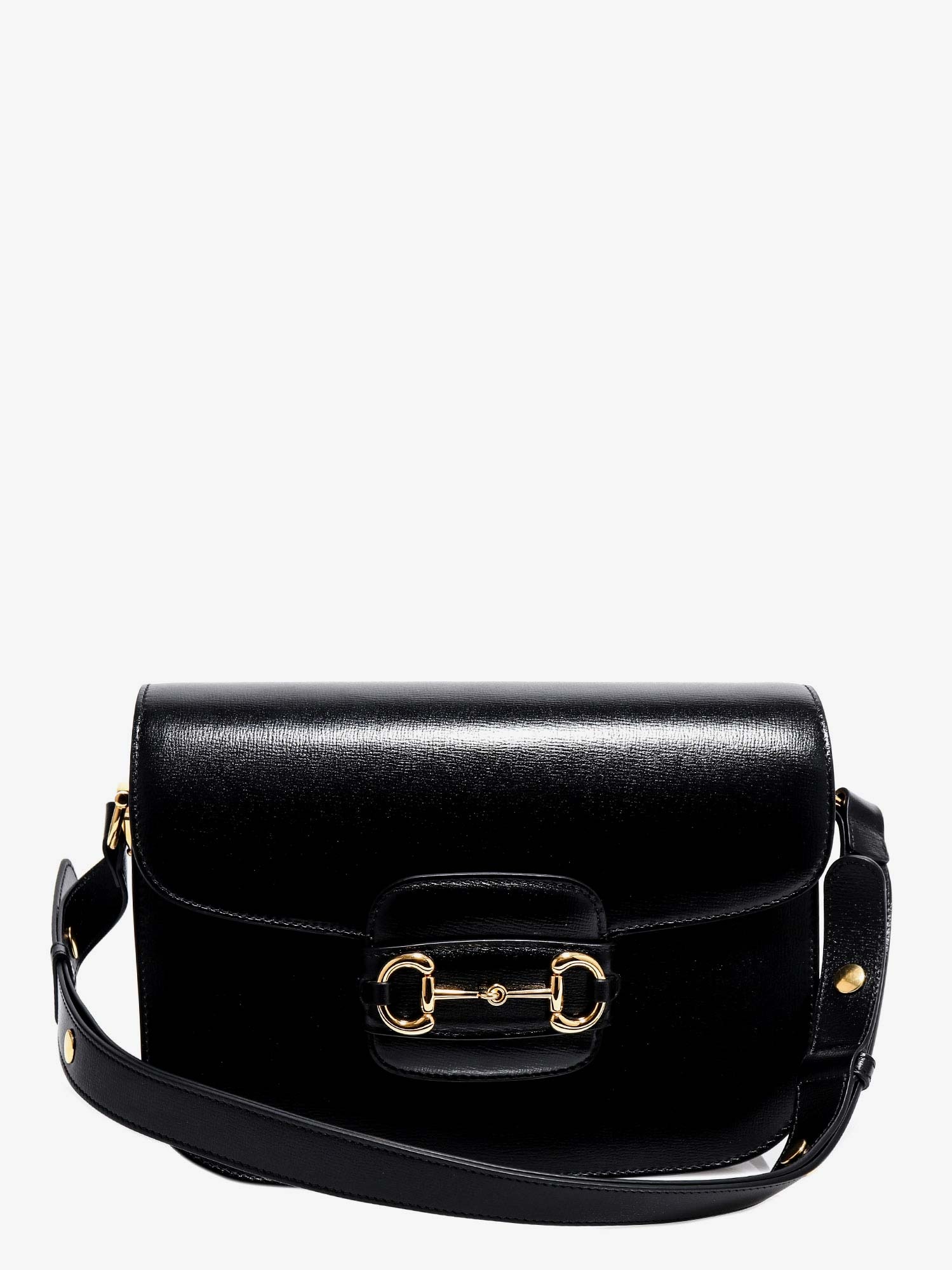 Gucci Woman Horsebit 1955 Woman Black Shoulder Bags - 1