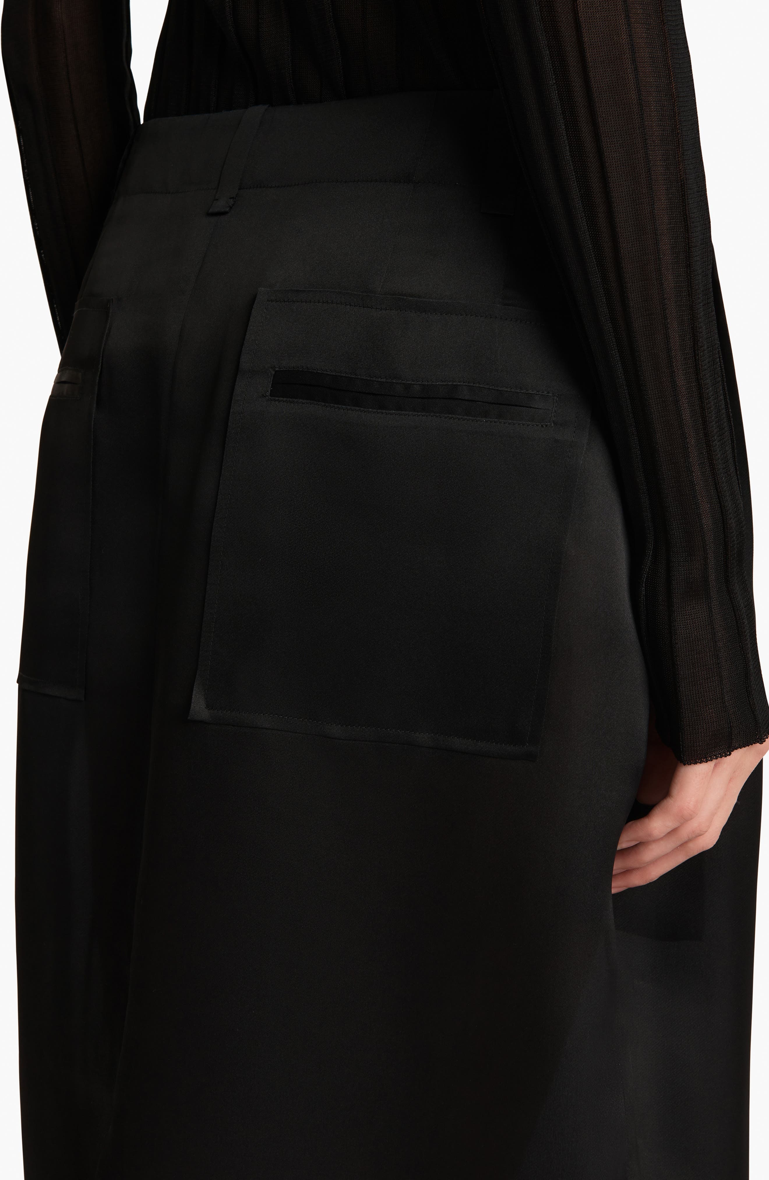 Khaite Lucian Pleated Silk Organza Maxi Skirt in Black at Nordstrom - 3