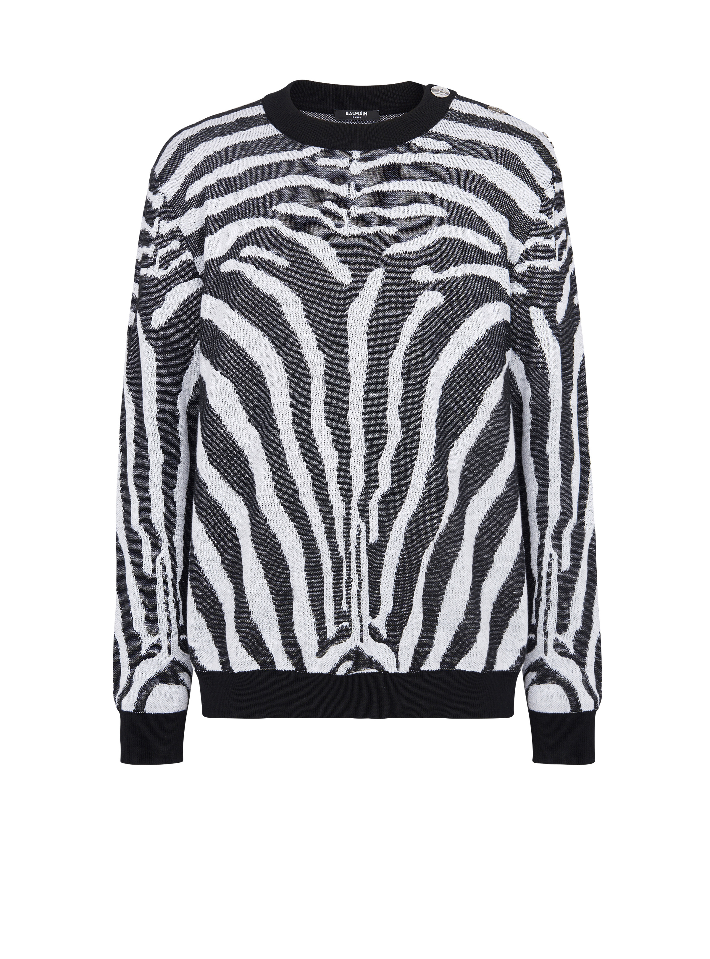 Zebra print linen jumper - 1