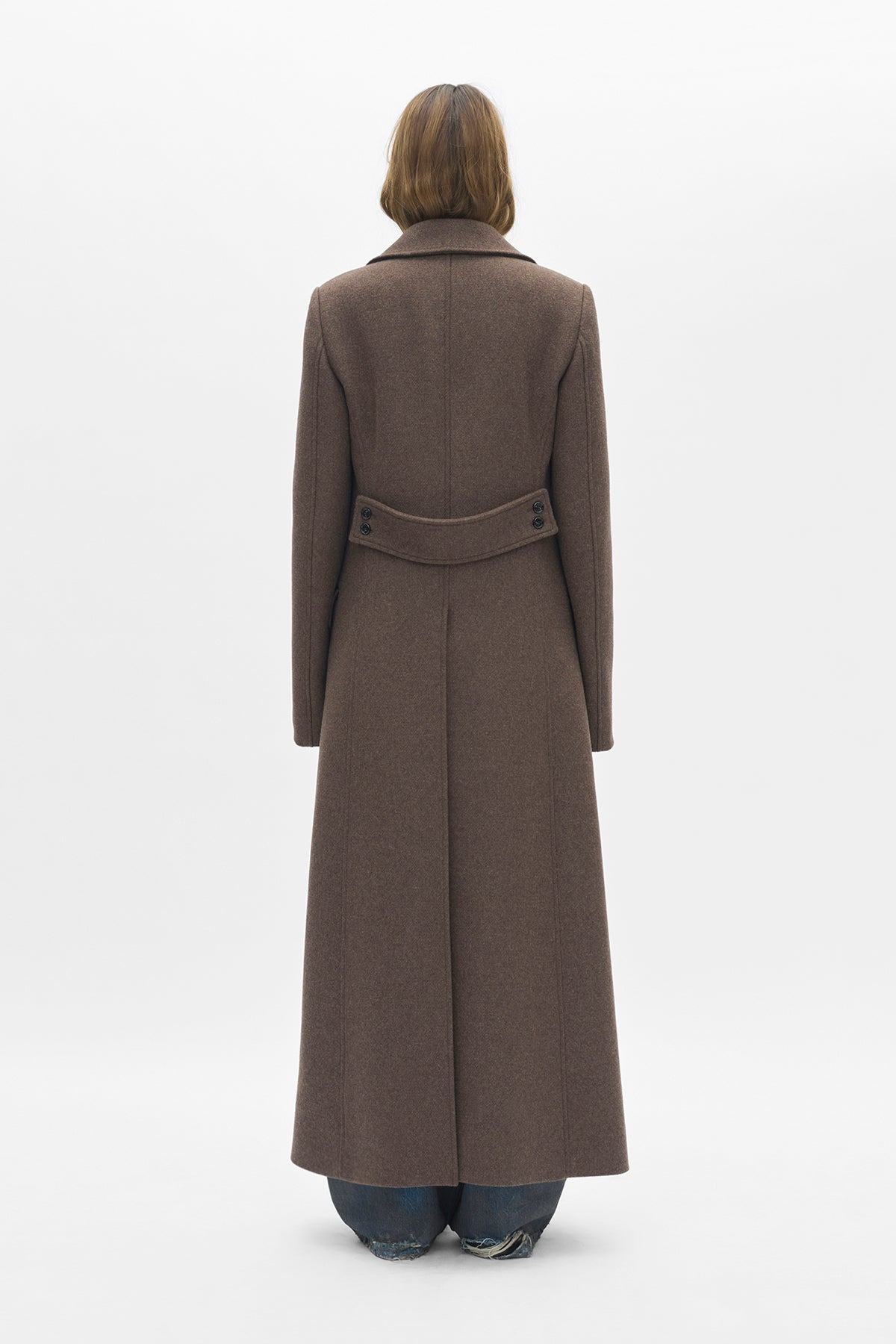 Agniet Long Fitted Double Breasted Coat - 3
