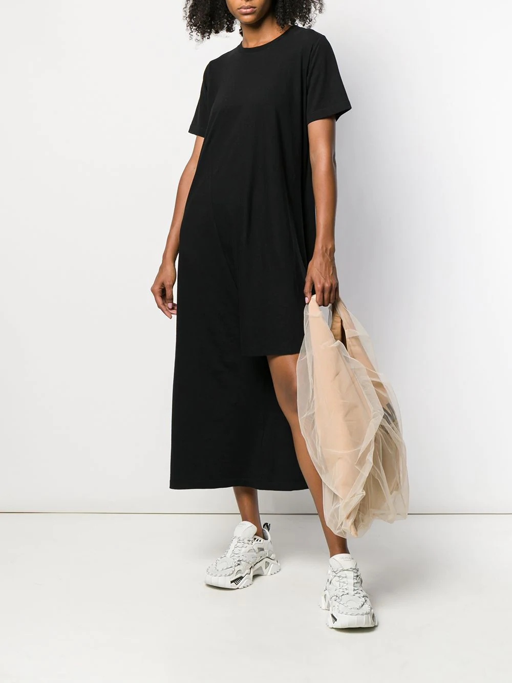 asymmetric T-shirt dress - 2