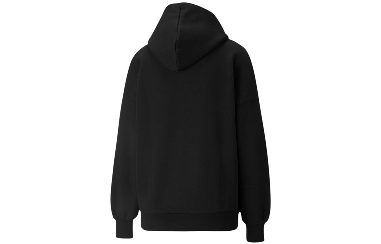 (WMNS) PUMA Logo Wellness Club Crew Hoodie 'Black' 534397-01 - 2