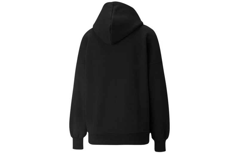 PUMA (WMNS) PUMA Logo Wellness Club Crew Hoodie 'Black' 534397-01 outlook