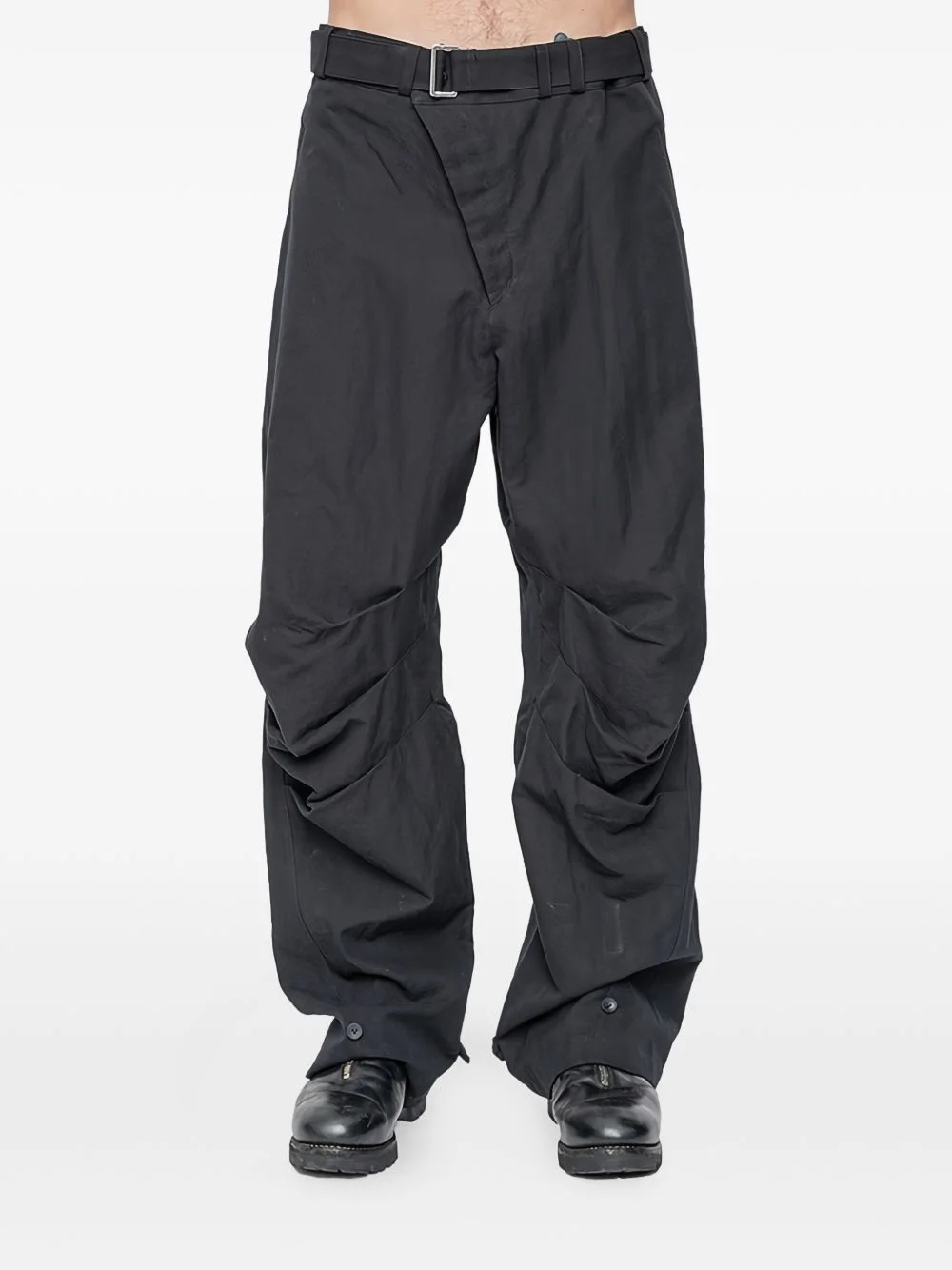 button-detail trousers - 1