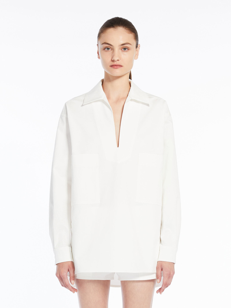 MATASSA Oversized shirt in stretch gabardine 3