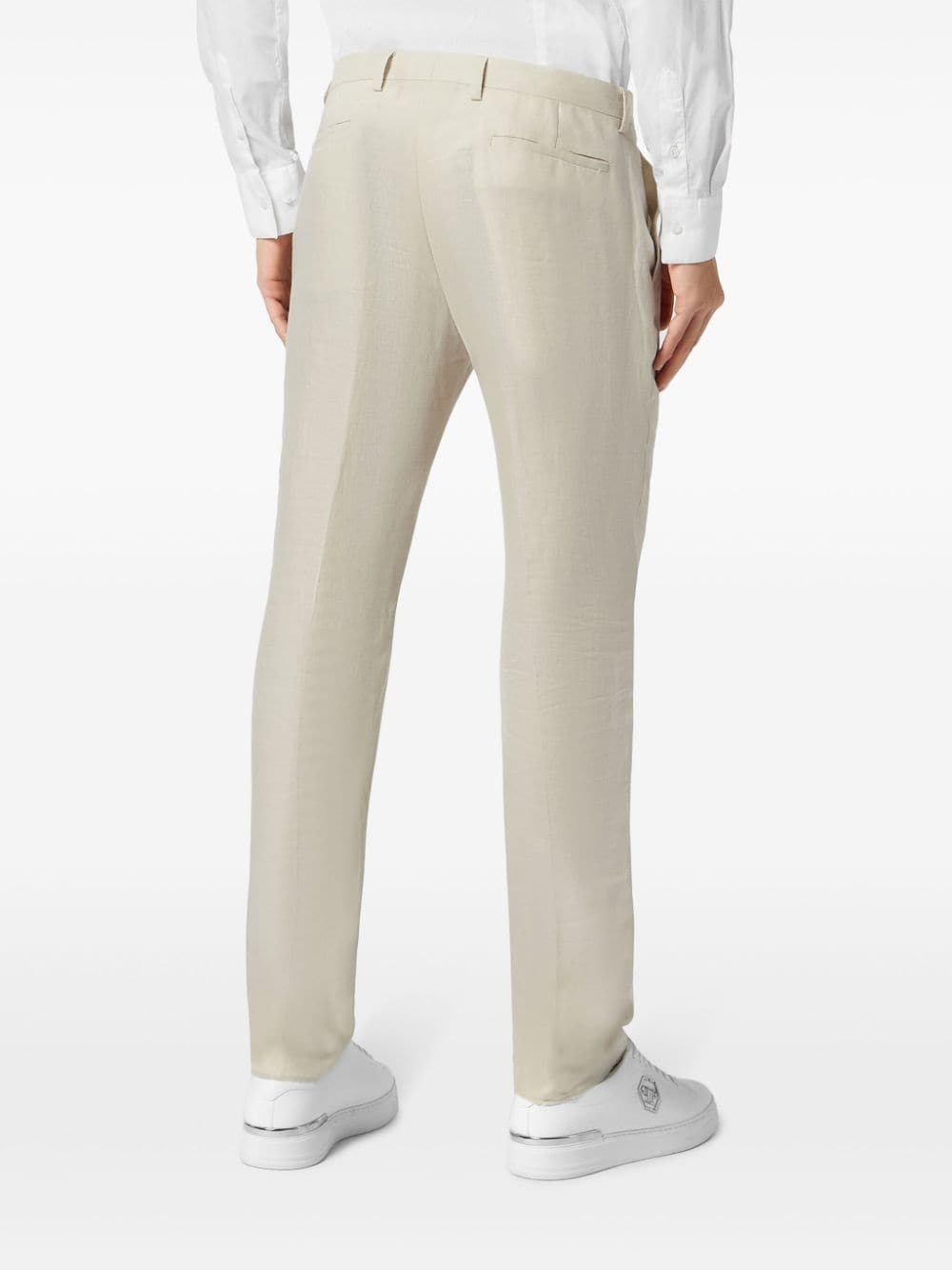 linen tailored trousers - 4