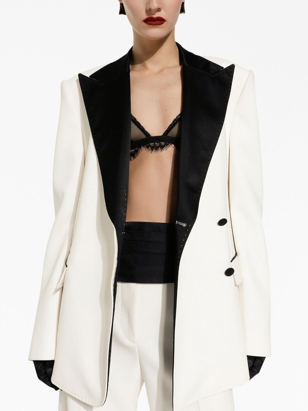 peak-lapel single-breasted blazer - 6