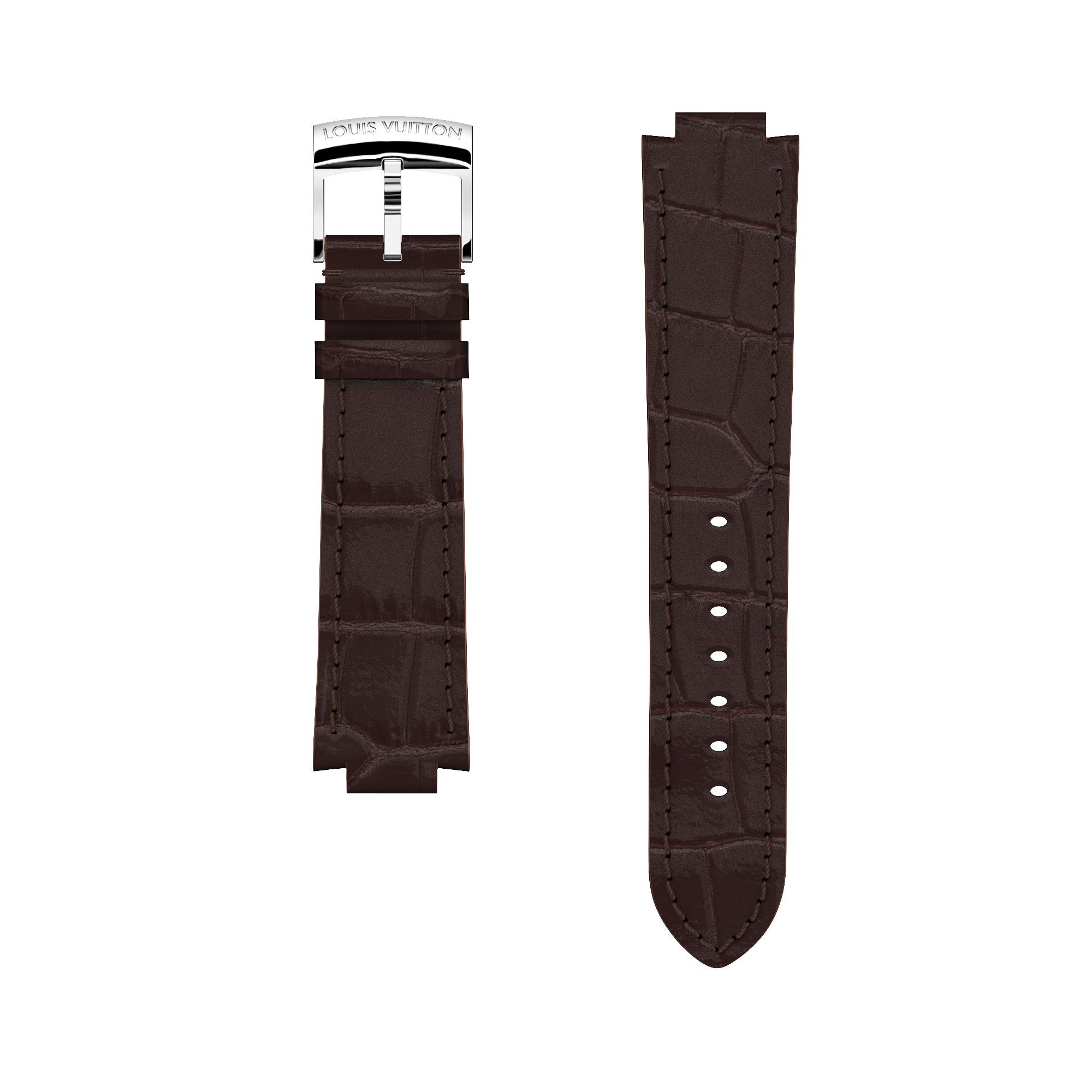 STRAP TAMBOUR ALLIGATOR BROWN L/L - 1