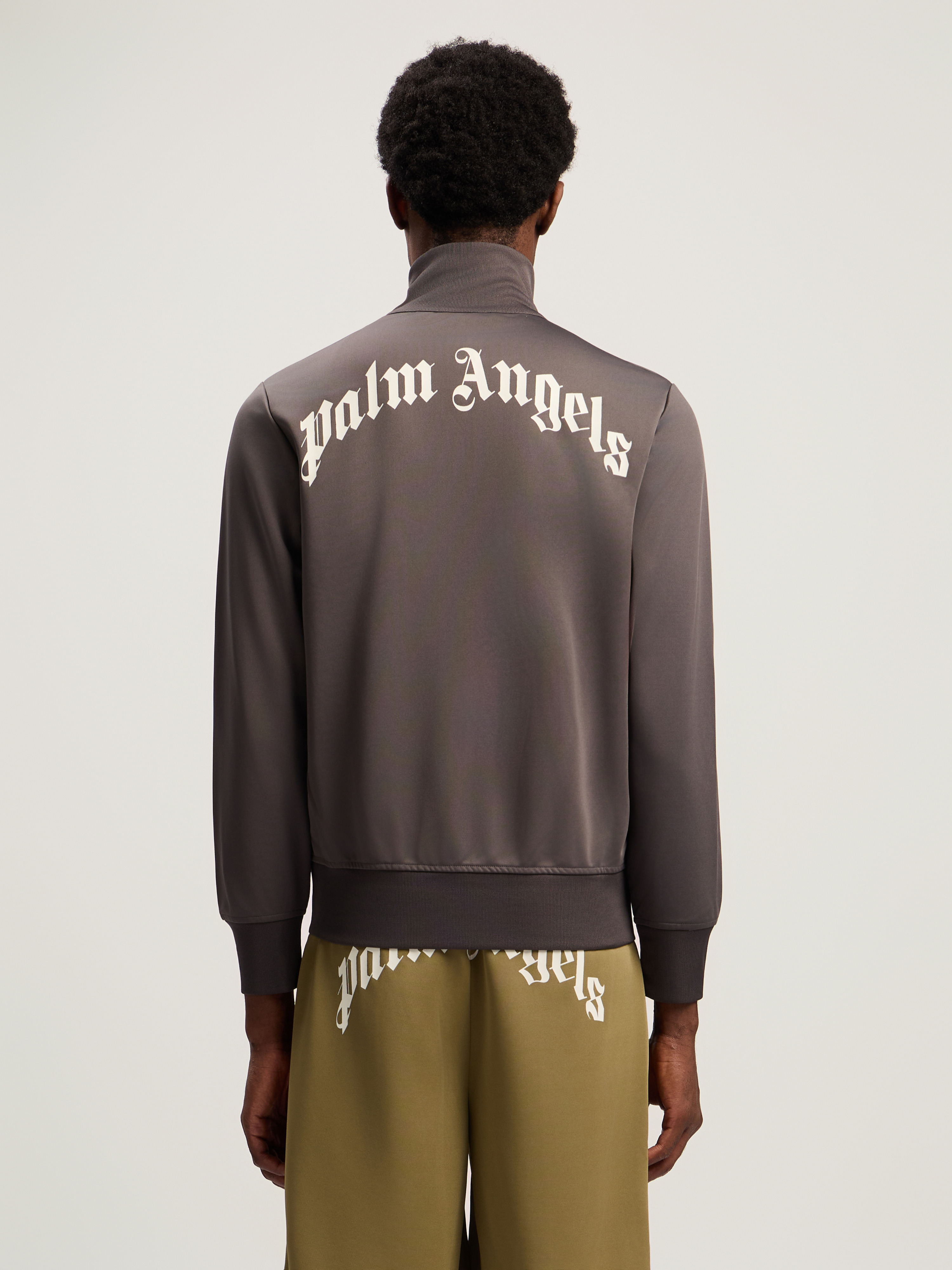 Back Curved Logo Track Jacket - 5