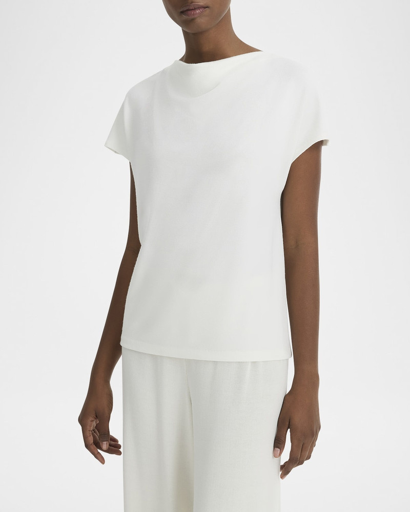 Vince Cowl-Neck Short-Sleeve Top outlook